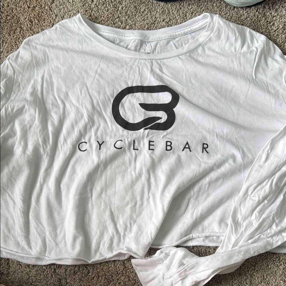 CycleBar White Long Sleeve Top